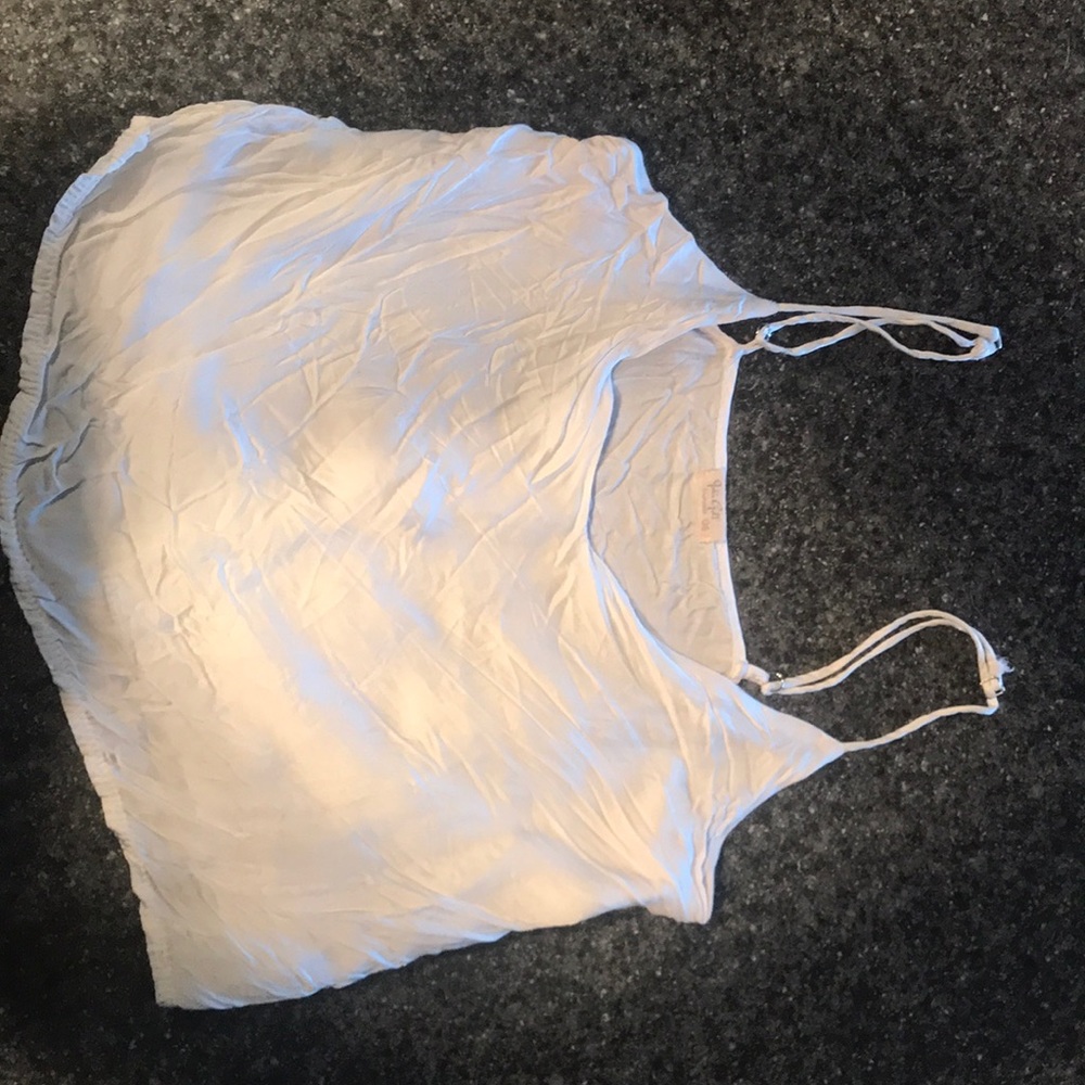 Silk white tank top